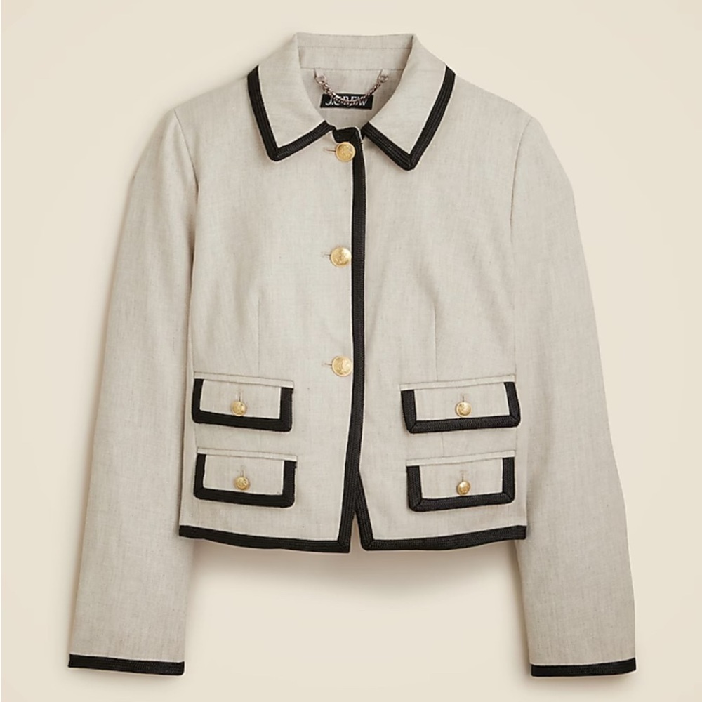 J. Crew Cream and Black Blazer